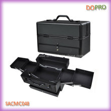 Whole Black Aluminum PRO Rigid Wood Makeup Case with Drawer (SACMC048)